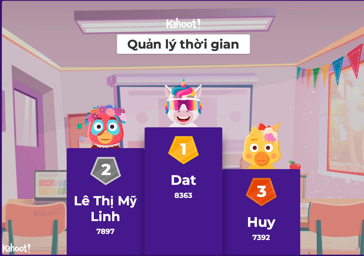 Kết quả Top 3 học viên xuất sắc sau khóa học Effective Time Management & Organizing Skills